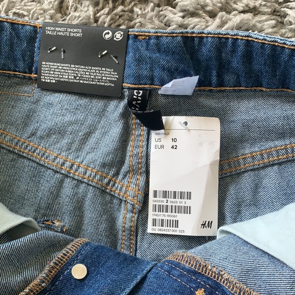 high waist 5 button denim shorts - Picture 4 of 5